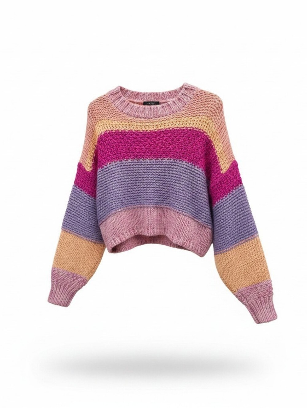 Altar'd State Striped Chunky Crewneck Sweater